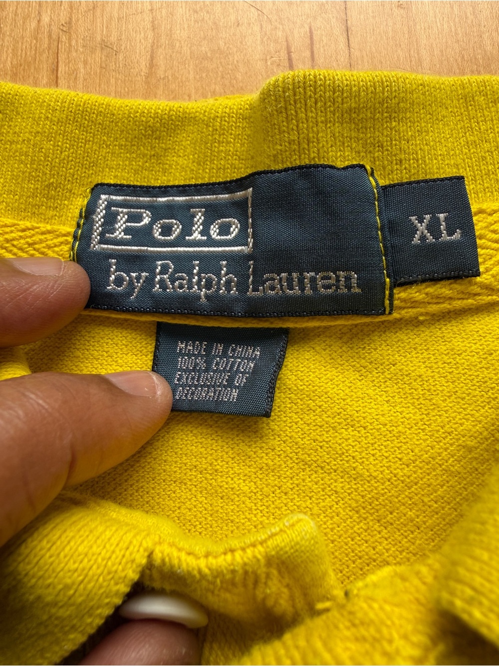 Polo Ralph Lauren Big Pony Yacht Club Polo Shirt XL Yellow Blue Rugby Preppy - Picture 5 of 11